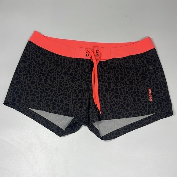 Reebok Women's Gray Orange Shorts Size Medium M - Picture 1 of 7